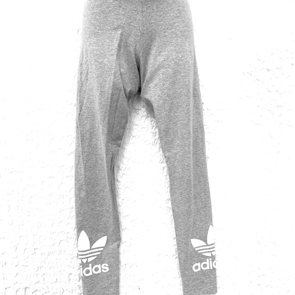 ADIDAS heather grey leggings in small